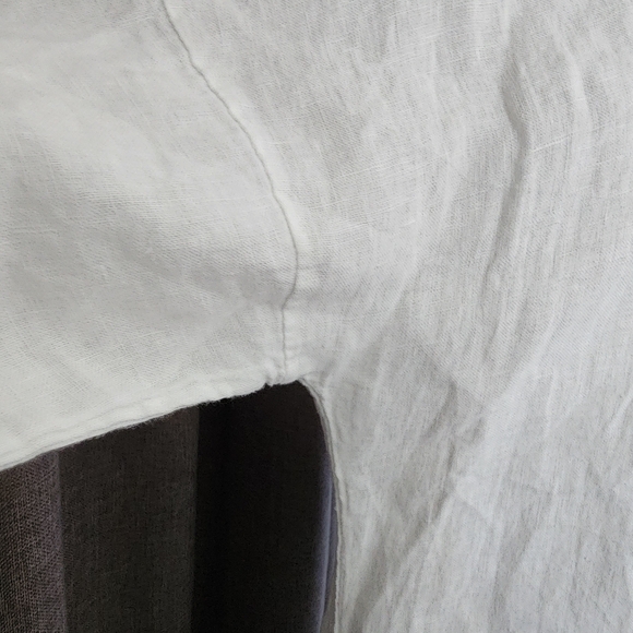 White 100% Linen Maxi Dress - Picture 8 of 16